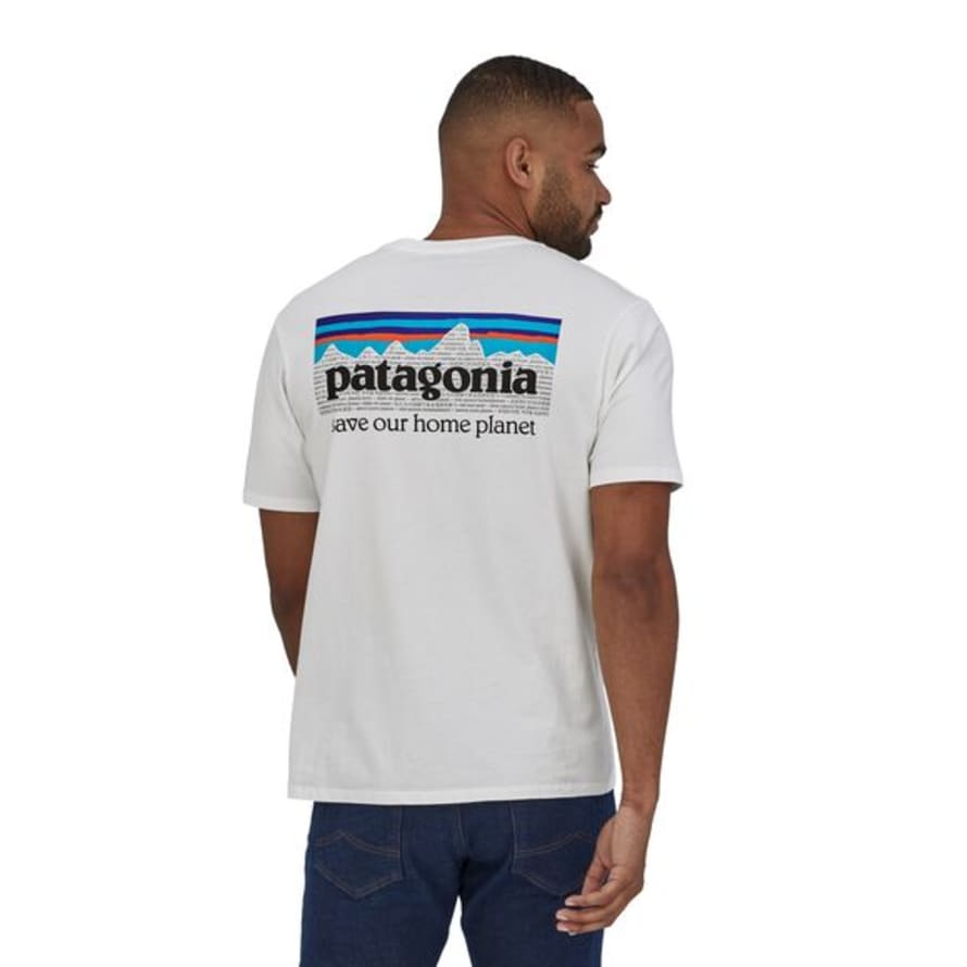 Patagonia M's P‐6 Mission Organic T‐shirt - White