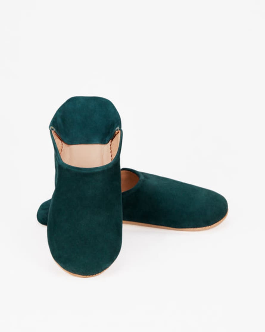 The Find Store Moroccan Slippers, Teal/plain