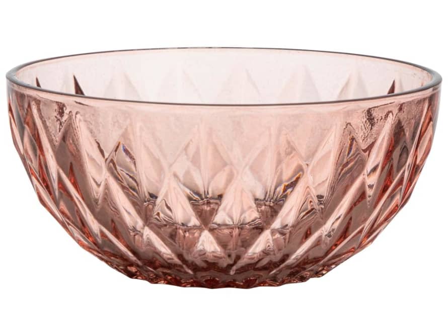 Rotterdam Interior Set of 3 Colored Glass Bowl Pink