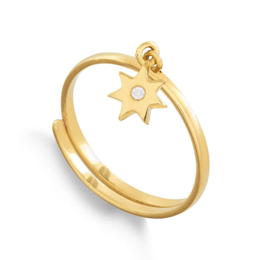 Design + Made Supersonic Small Gold Sunstar Charm Ring