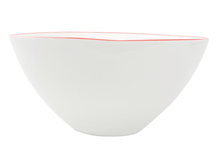 Canvas Home Abbesses Large Bowl Red Rim (set Of 2)