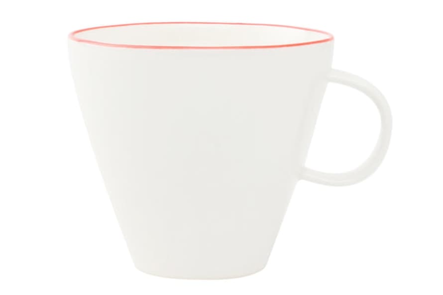 Canvas Home Abbesses Cup Red Rim (set Of 4)