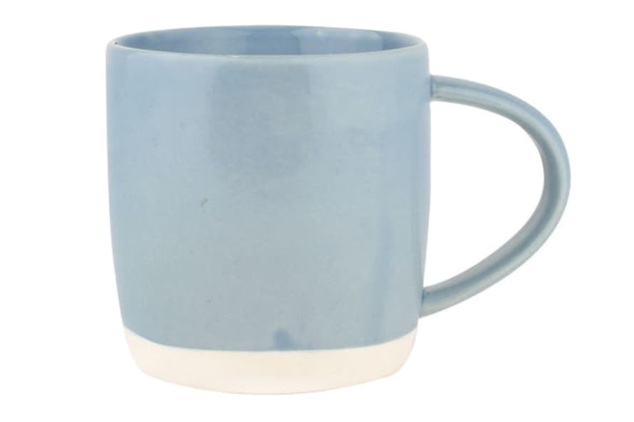 Canvas Home Shell Bisque Mug Blue (set Of 4)