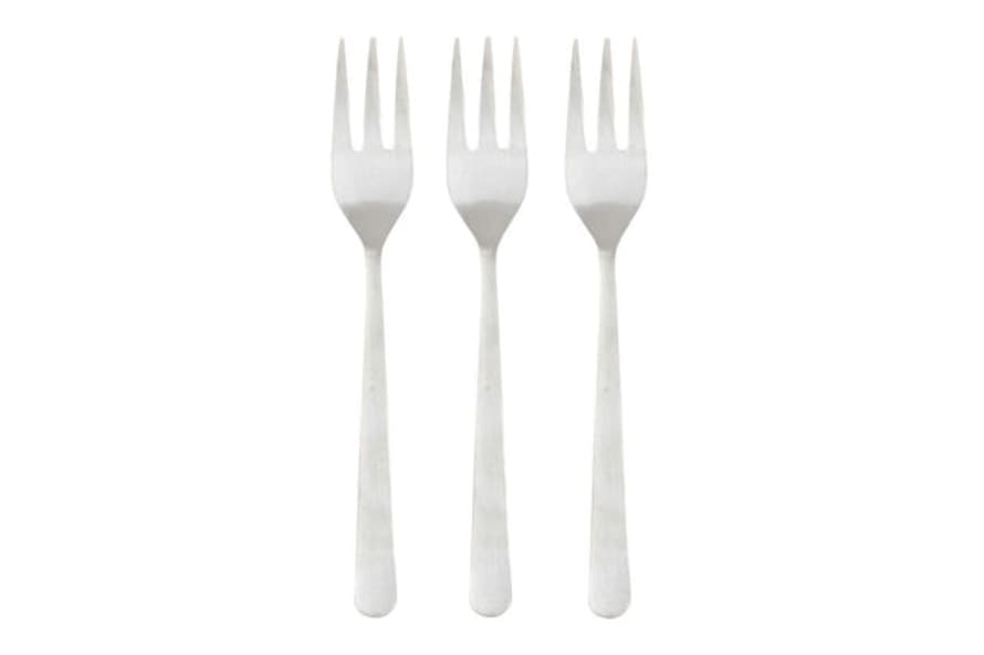 Canvas Home Oslo Cocktail Fork Set In Stainless Steel