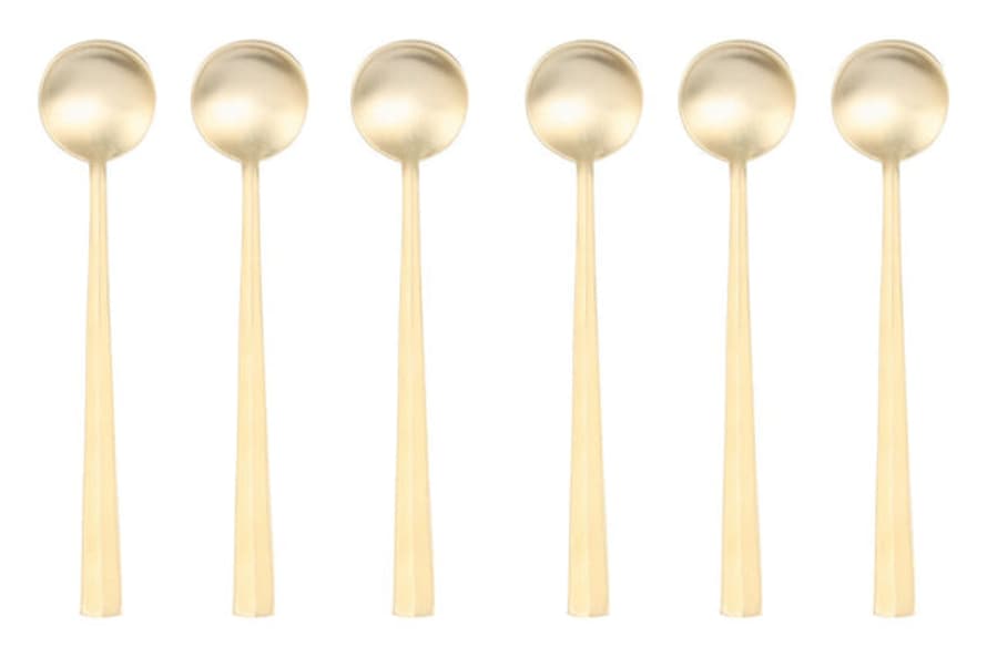 Canvas Home Nagasaki Coffee Spoons In Matte Gold