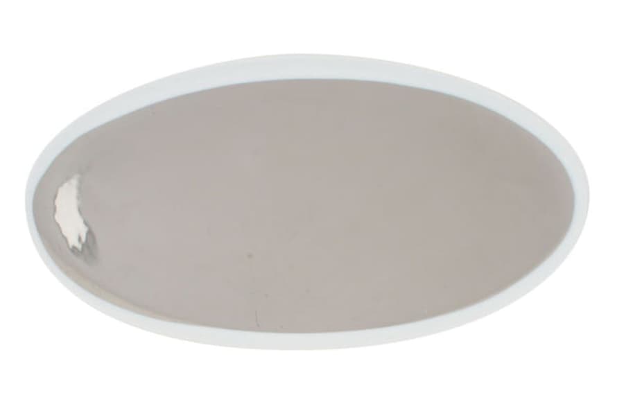 Canvas Home Dauville Platter In Platinum - Large