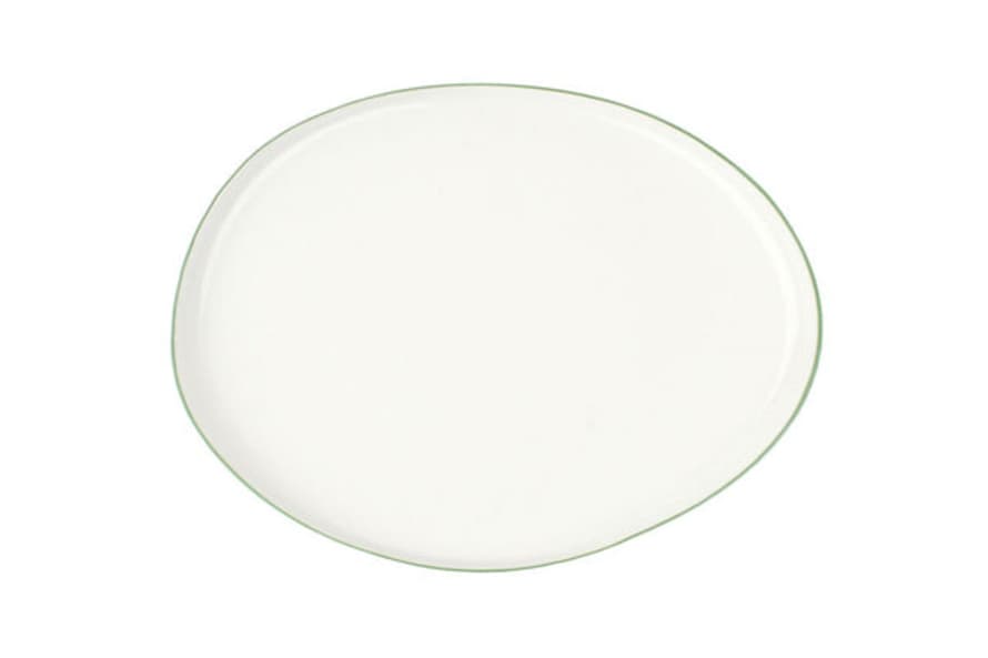 Canvas Home Abbesses Small Platter Green Rim