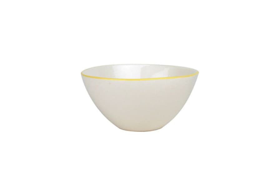Canvas Home Abbesses Large Bowl Yellow Rim (Set of 2)