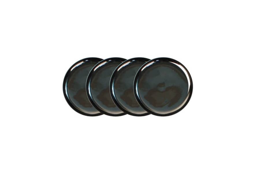 Canvas Home Dauville Charcoal Platinum Coasters (set Of 4)