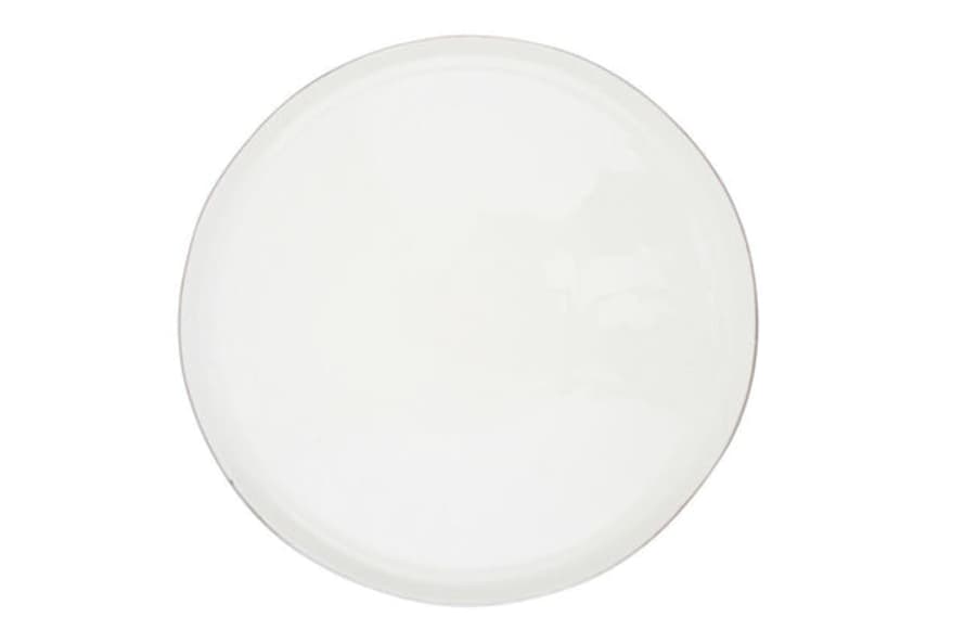 Canvas Home Abbesses Large Plate Platinum Rim (set Of 4)