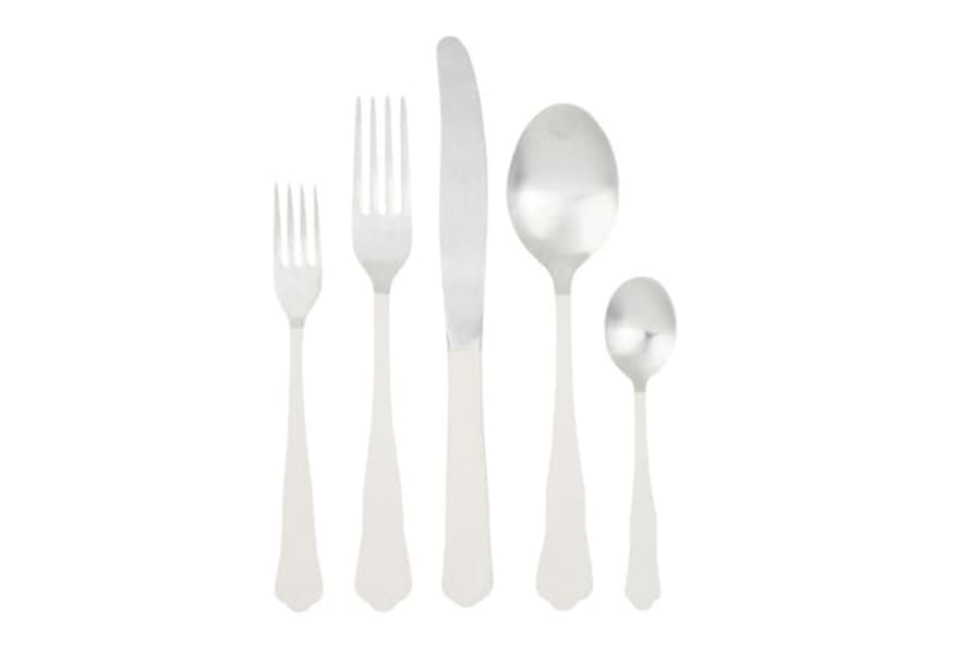 Canvas Home Jaipur Cutlery Set In Off-White