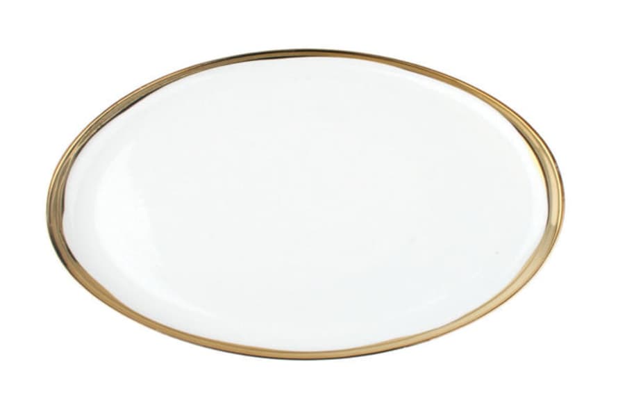 Canvas Home Dauville Platter With Gold Rim - Small
