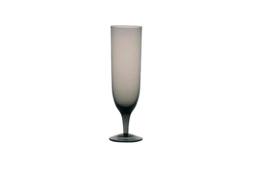 Canvas Home Amwell Champagne Glass In Smoke (set Of 4)
