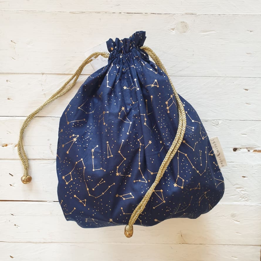 Paper Mirchi Constellations Fabric Gift Bag - Large