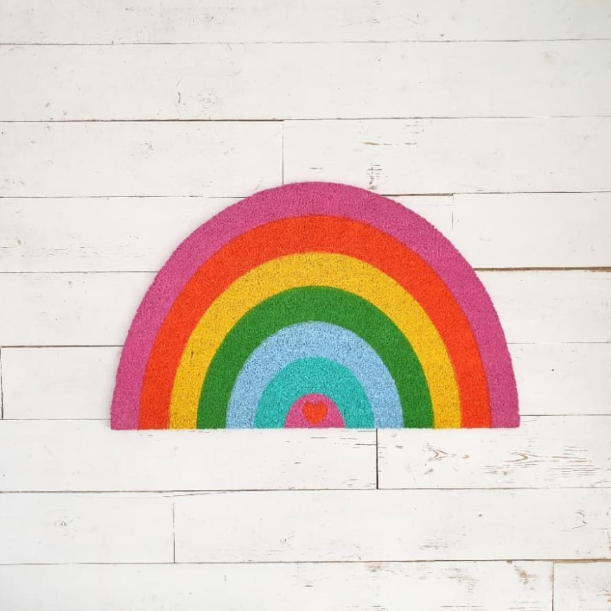 Bombay Duck Shaped Rainbow Doormat