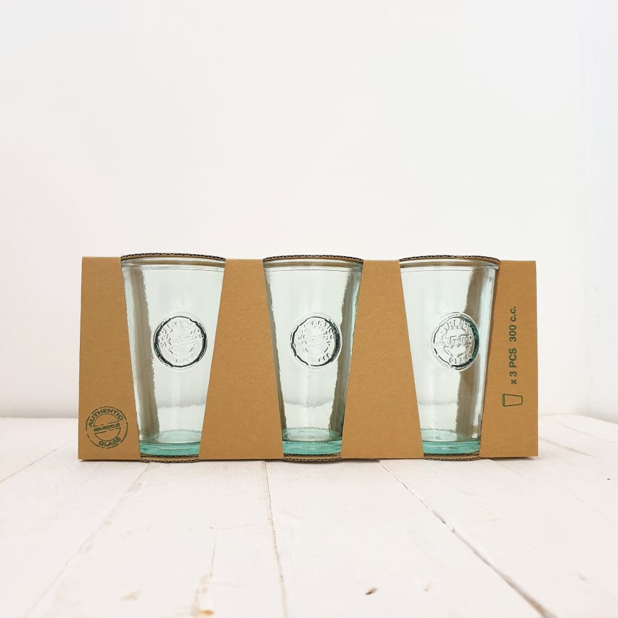 Jarapa Recycled Glass Tumblers (pack Of 3)