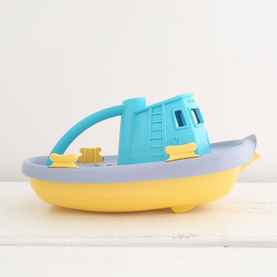 Green Toys  Tug Boat Blue Handle