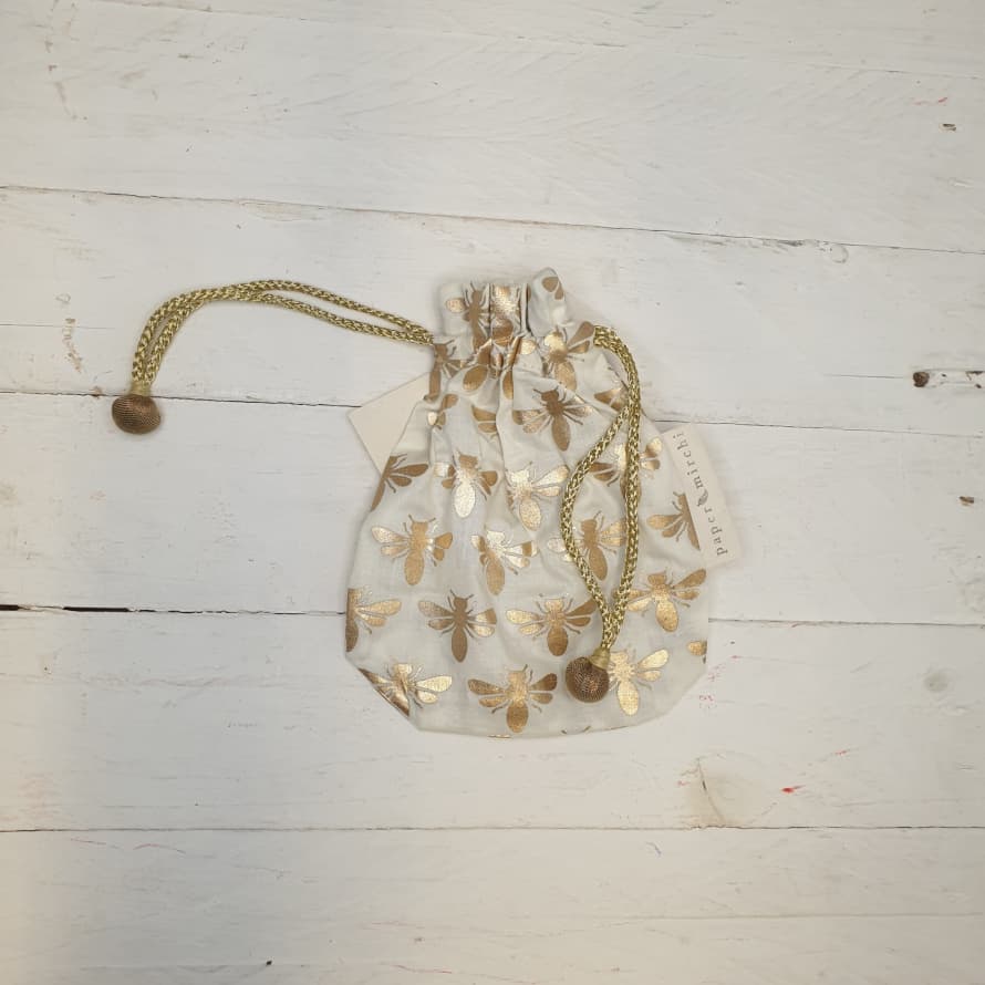 Paper Mirchi Vanilla Bee Fabric Gift Bag Small