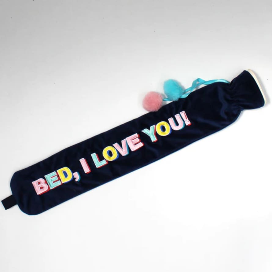 House of disaster Long Hot Water Bottle 'Bed I Love You!'