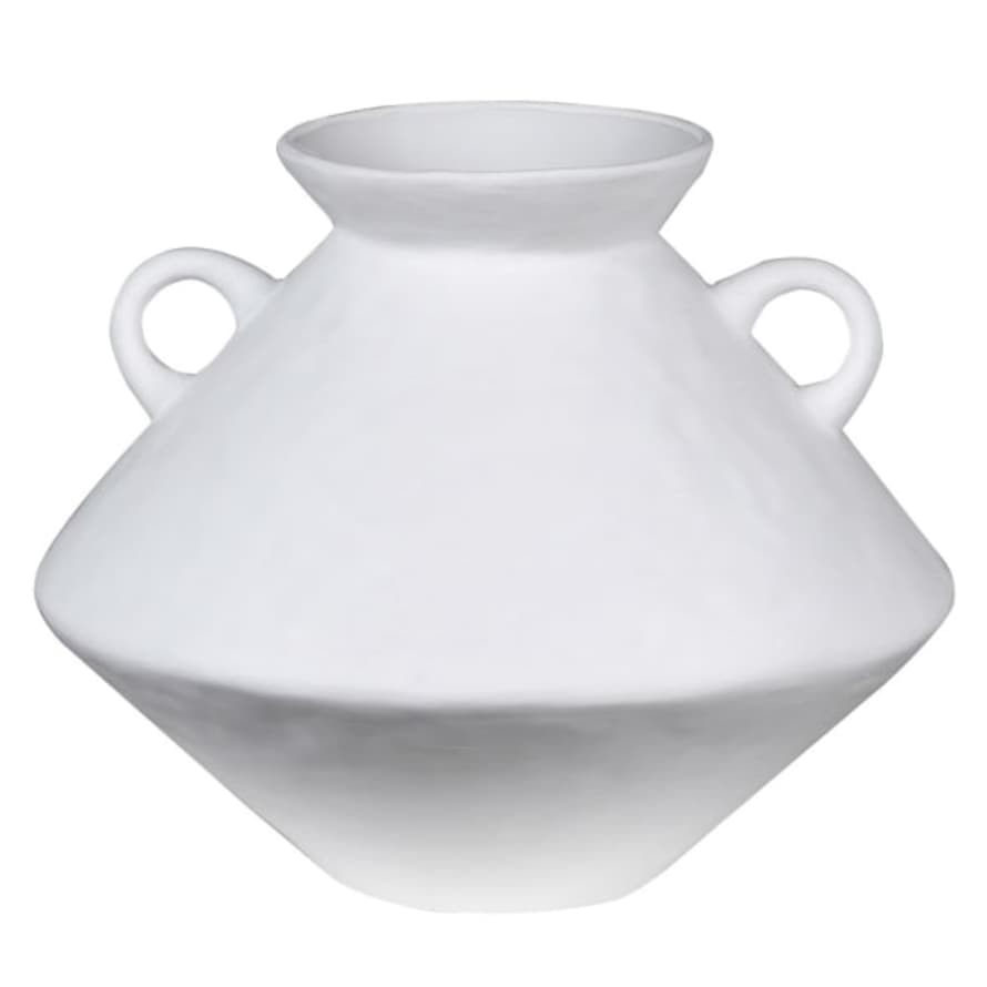 THE BROWNHOUSE INTERIORS Small white bulbous vase 