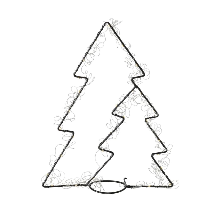 &Quirky Small Black Wire LED Christmas Tree Decoration 