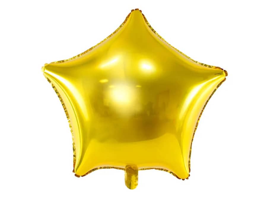 Partydeco Foil Balloon Star Gold