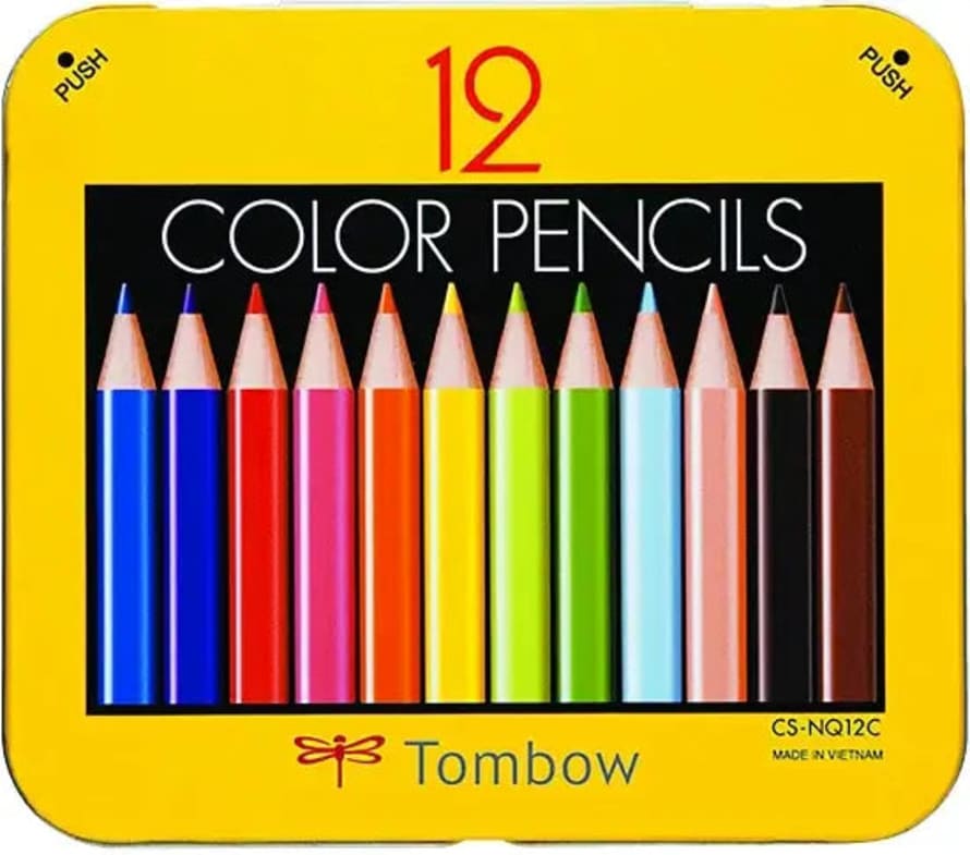 Tombow Tin Of 12 Mini Coloured Pencils