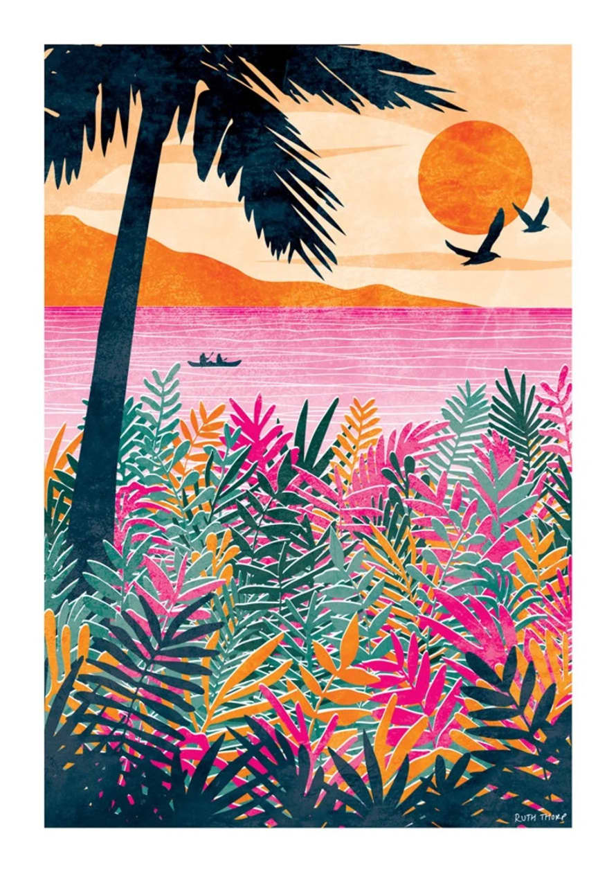 Ruth Thorp Studio  A3 Sundown Paradise Art Print