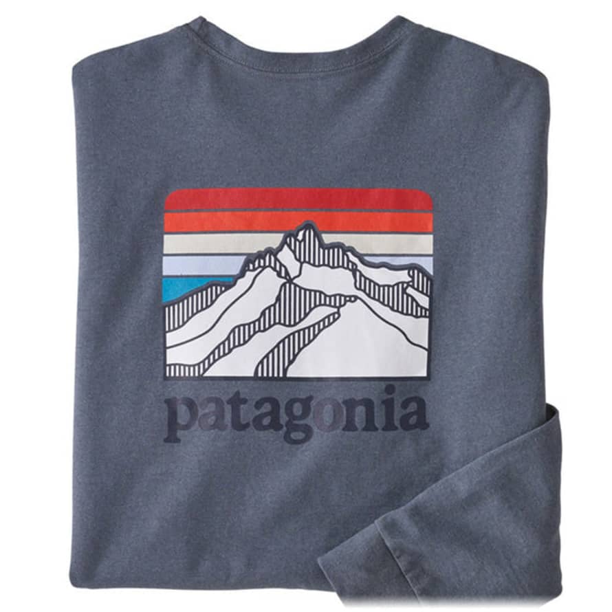 Patagonia Camiseta L/s Line Logo Ridge Responsibili - Plume Grey