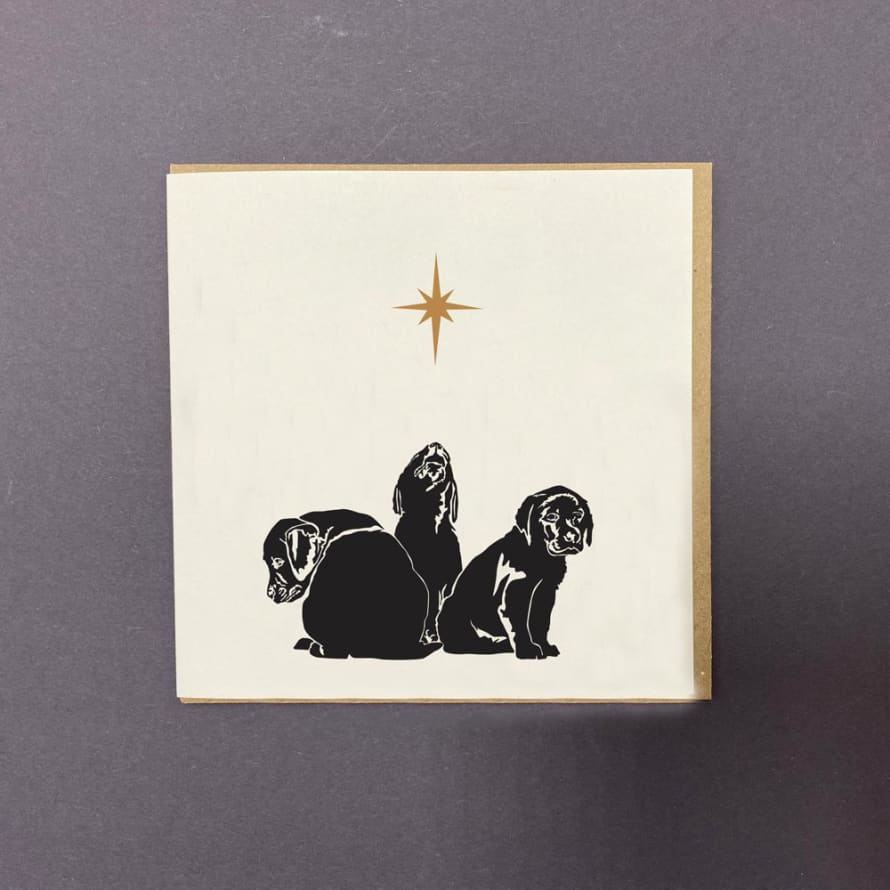 Penguin Ink Three Wise Puppies Card