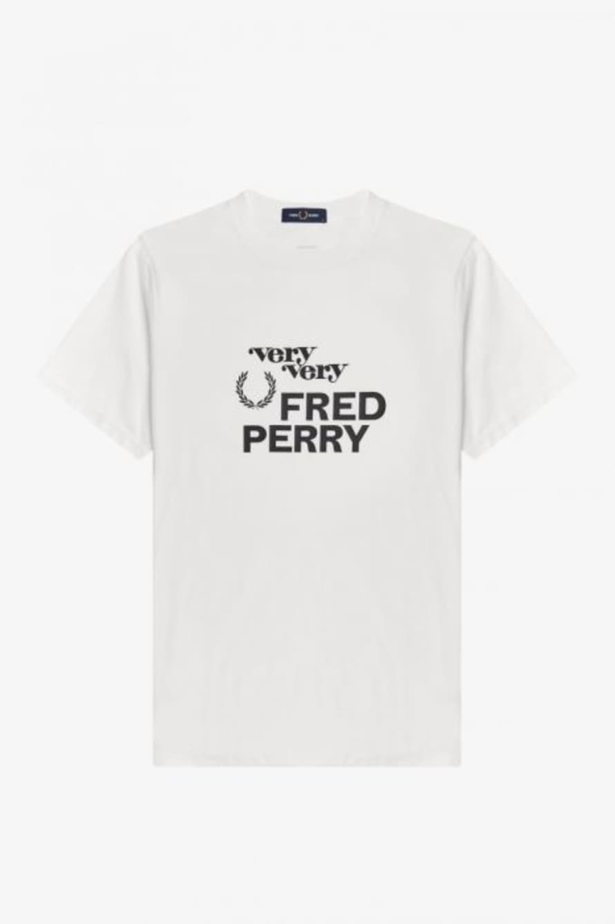 Fred Perry Fred Perry Printed T-shirt White