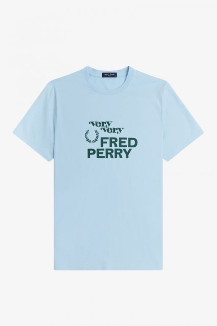 Fred Perry Fred Perry Printed T-shirt Glacier