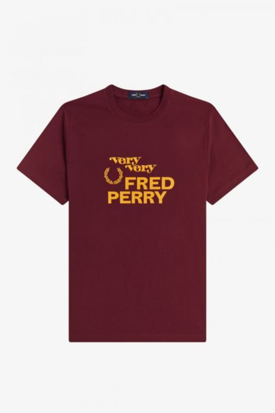Fred Perry Fred Perry Printed T-shirt Aubergine
