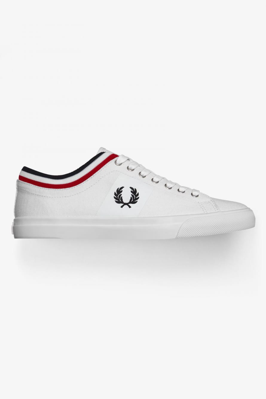 Fred Perry Fred Perry Underspin Tipped Cuff Twill B7106 100 White