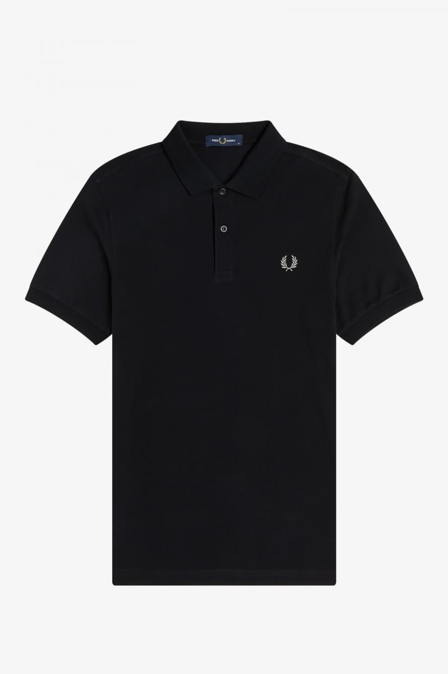 Fred Perry Fred Perry Slim Fit Plain Polo Black Chrome