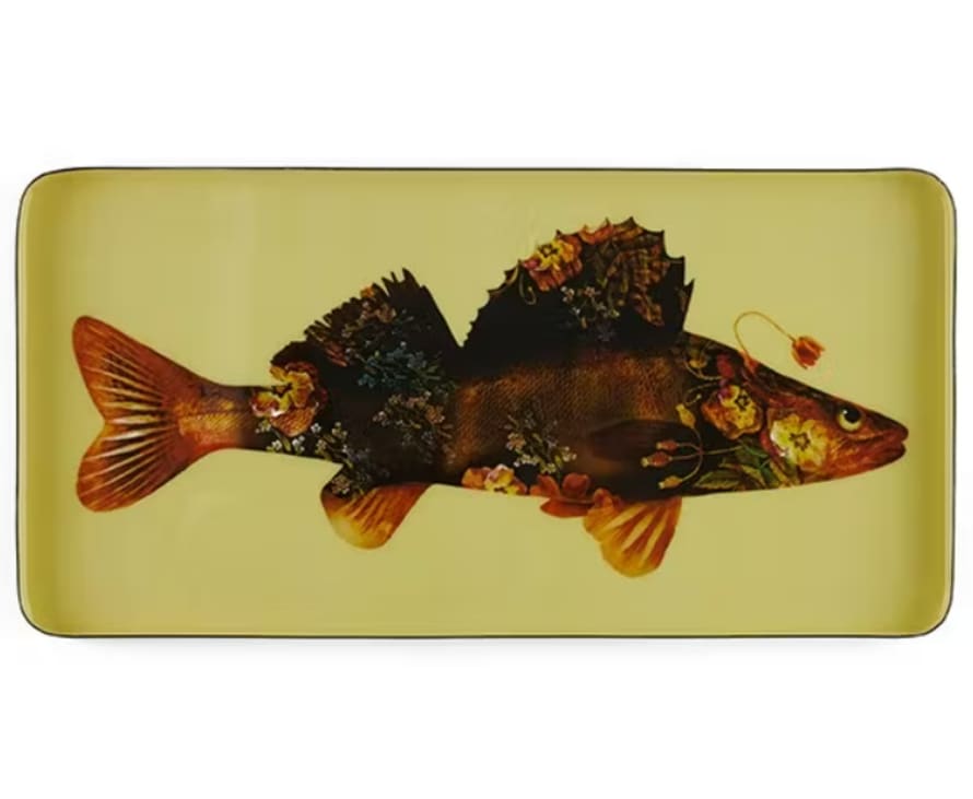 Gangzai 20x40 cm Rectangular Tray Flower Fish