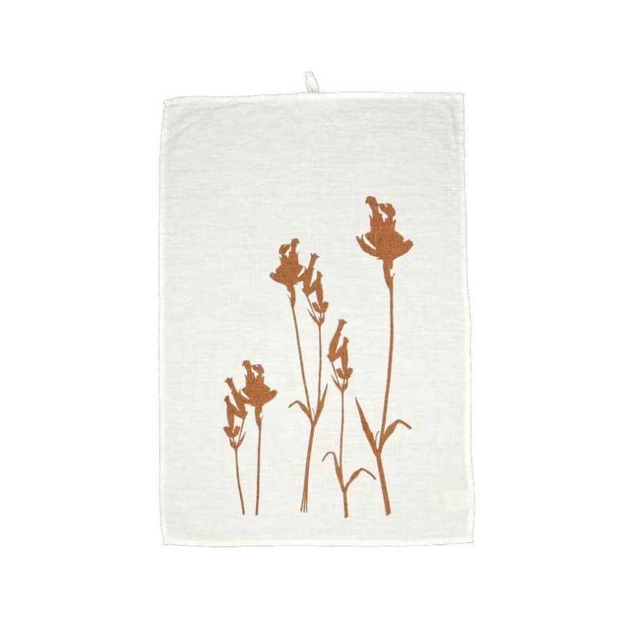 Dorothee Lehnen Iris Herbarium Linen Tea Towel