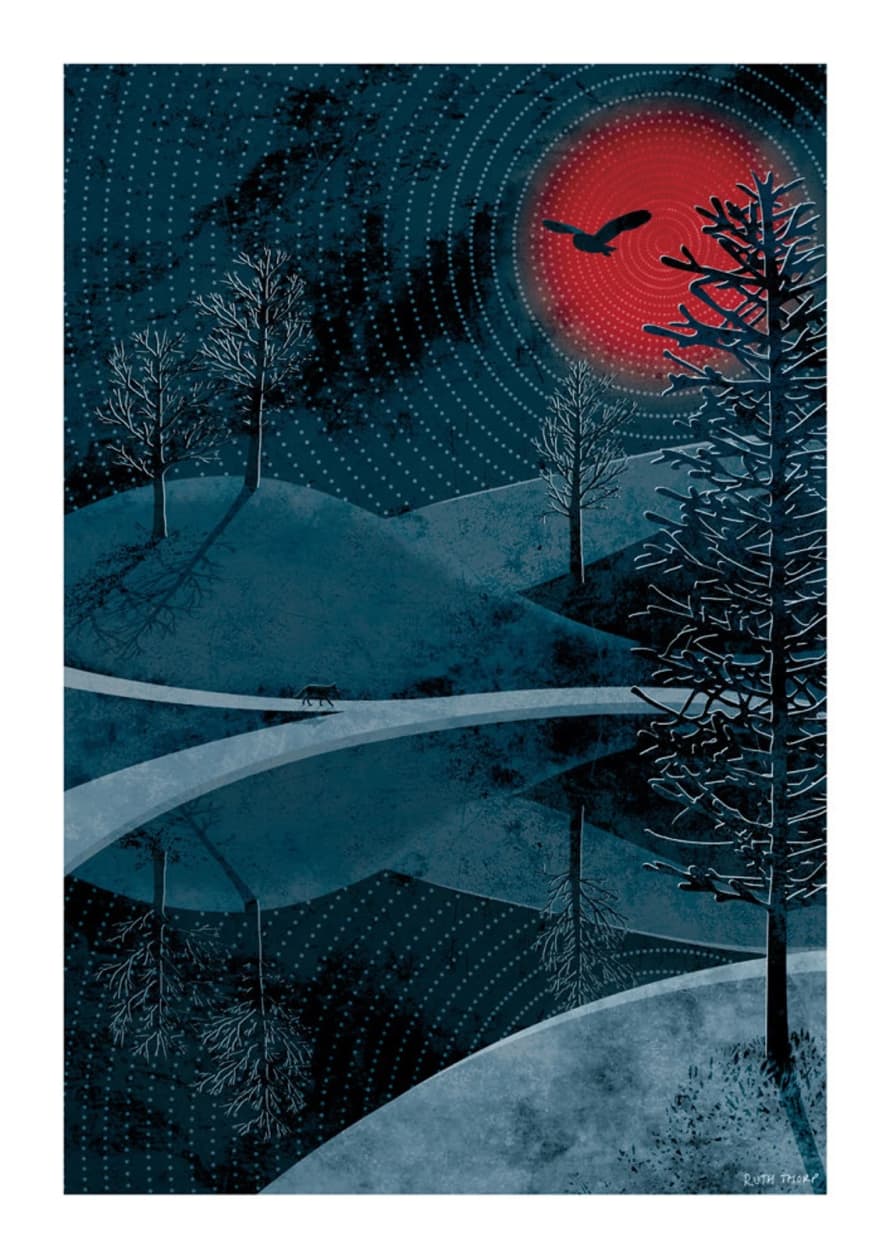 Ruth Thorp Studio A4 Midnight Sun Northern Art Print