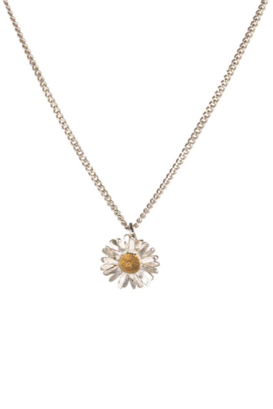Amanda Coleman Silver And Gold Vermeil Daisy Necklace