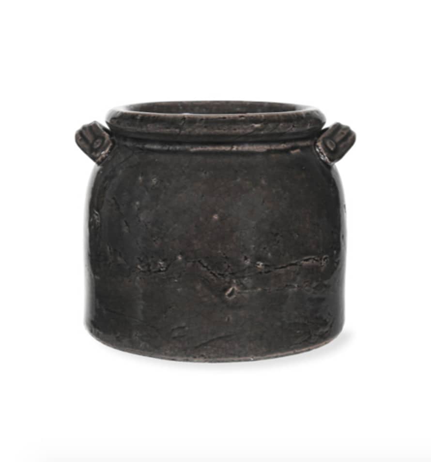 Garden Trading Ravello Pot with Handles - Charcoal