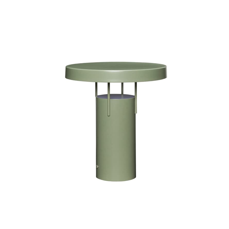 Hubsch Lámpara de mesa con bateria en metal verde