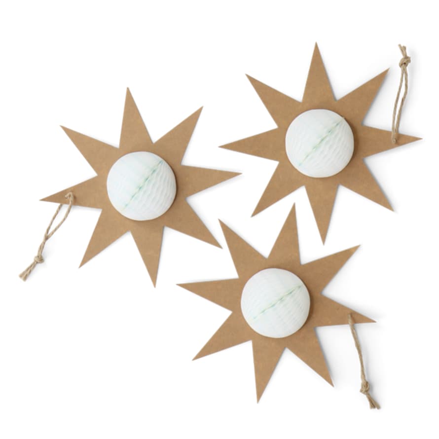 The Conscious Honeycomb Ball Star Gift Tags - Set Of 3