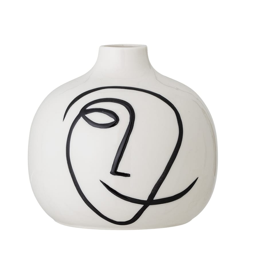 Bloomingville Black and White Norma Vase