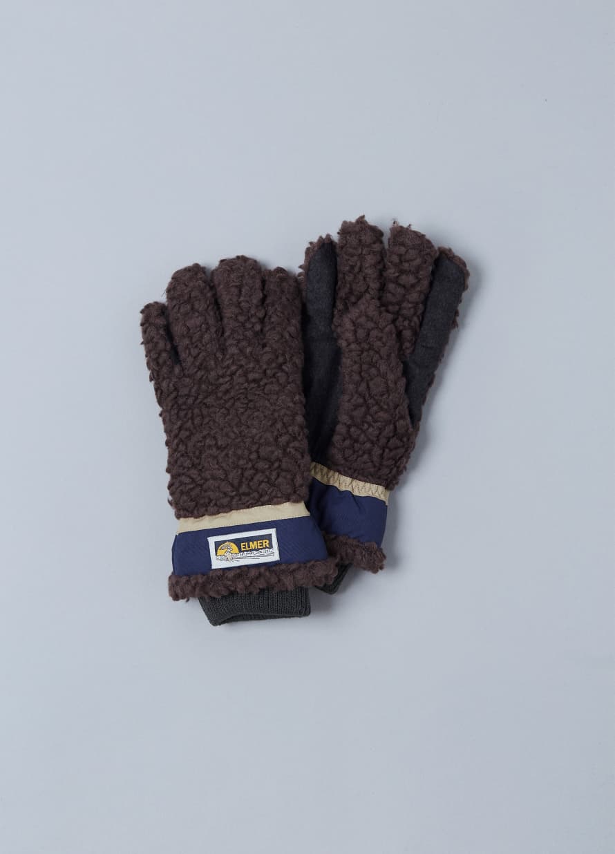 Elmer Gloves Wool Pile 5 Finger Gloves - Brown	