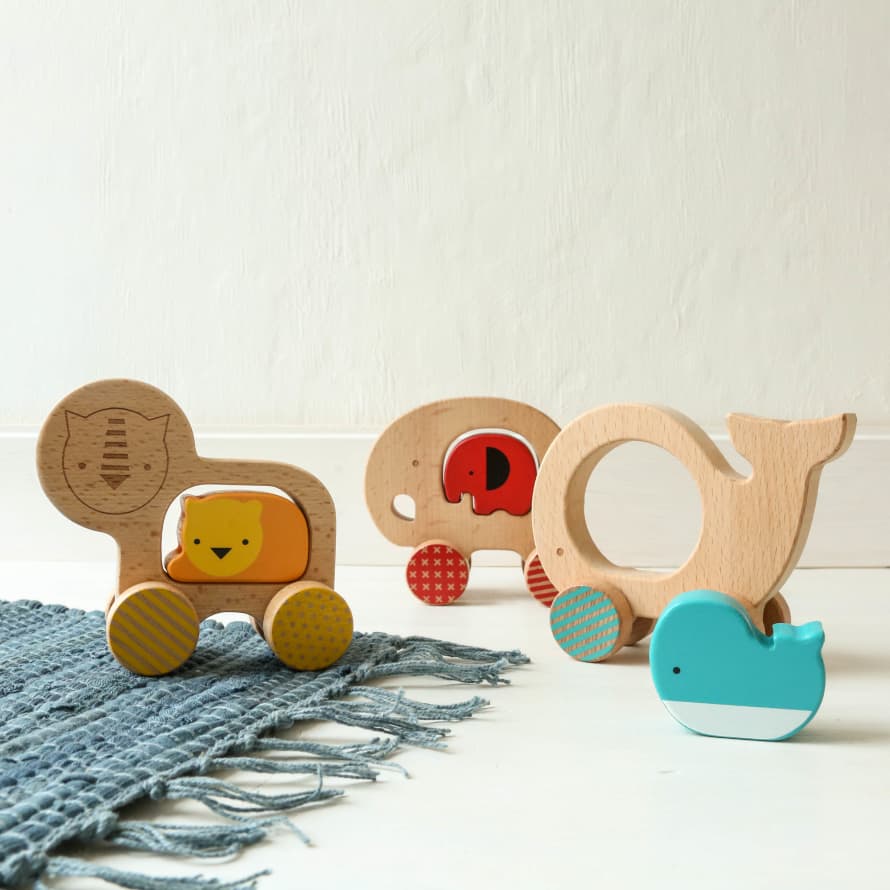 PetitCollage Wooden Push Along Toy