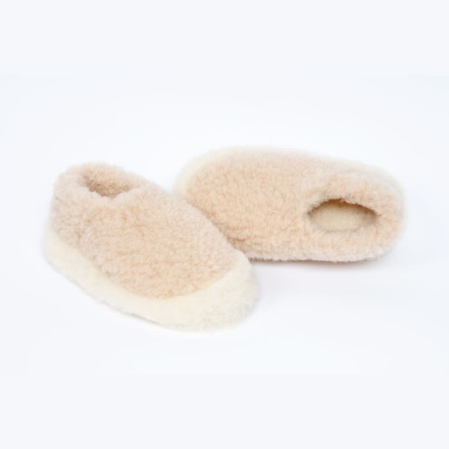 Yoko Wool Siberian Slippers - Beige