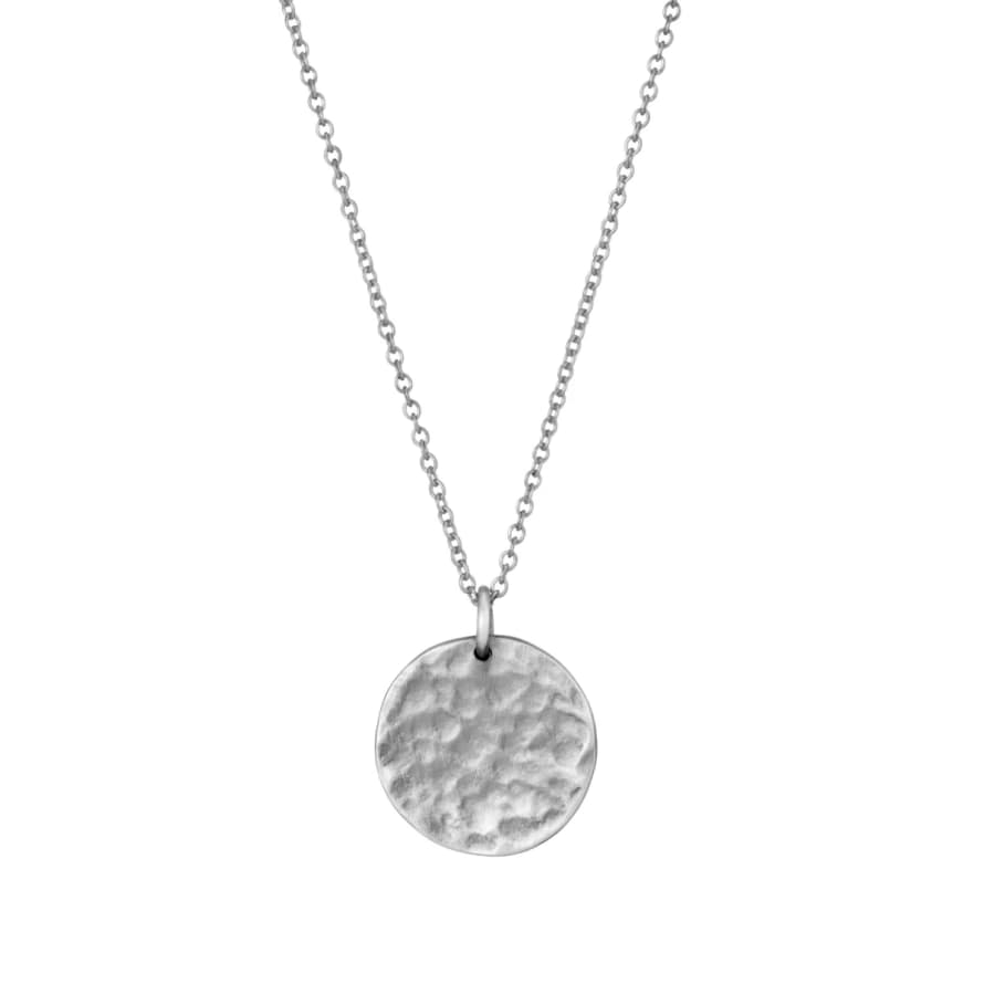 Posh Totty Designs Men's Silver Textured Disc Necklace