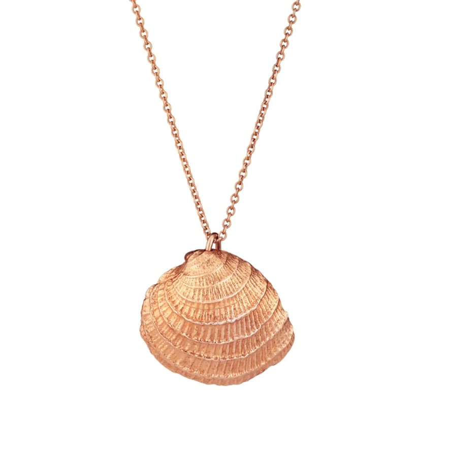 Posh Totty Designs Rose Gold Plated Clam Shell Necklace