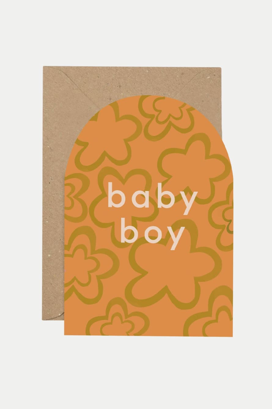 Plewsy 'baby Boy' Curved Card
