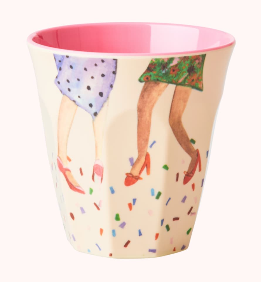 Rice by Rice Melamine Cup - Natural - Dancing Legs Print